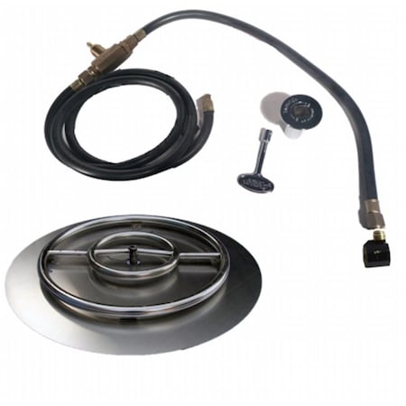 Tretco 30 in. Stainless Steel Pan-Ring Kit, Liquid Propane FPK-OBRSS-BK1-30-LP